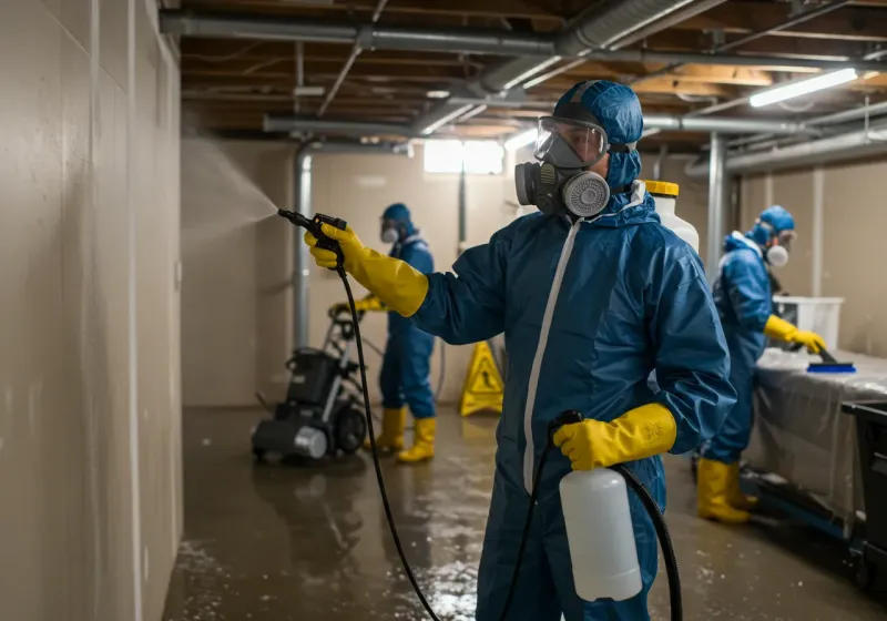 Basement Sanitization and Antimicrobial Treatment process in Wabash, IN